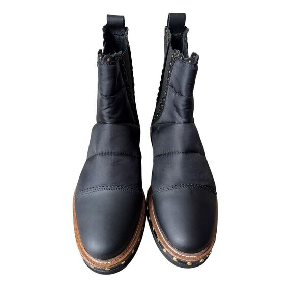 Free People Black Atlas Puffer Chelsea Boot size 37/6.5 Women’s - Picture 9 of 12